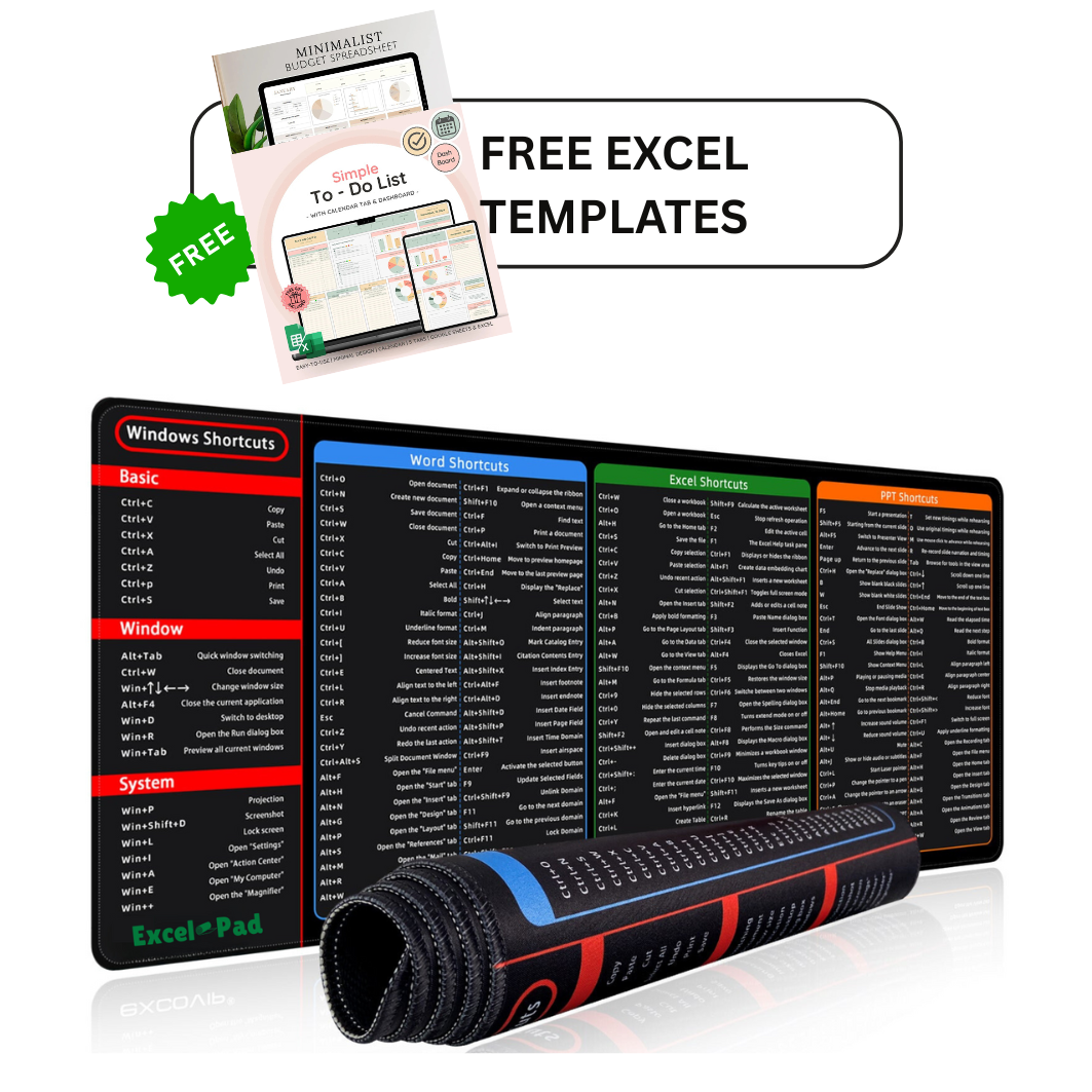 ExcelPad Shortcut MousePad
